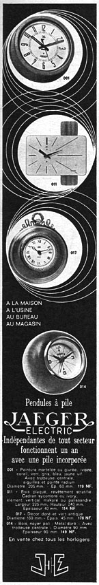 Publicité Jaeger 1961