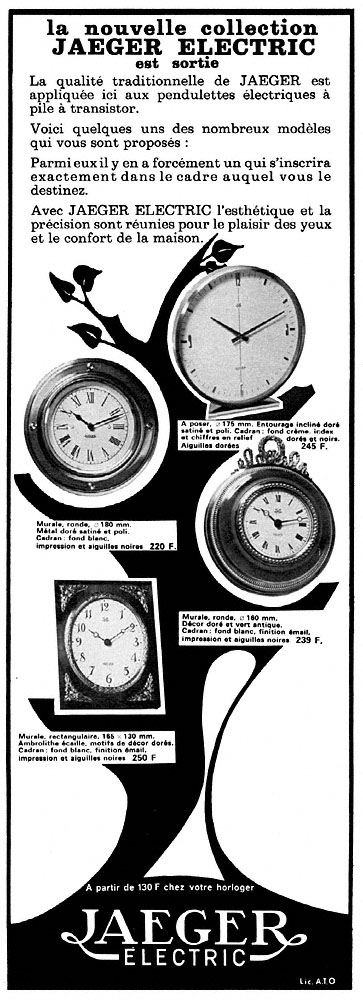 Publicit� Jaeger 1966