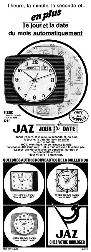 Publicité Jaz 1969