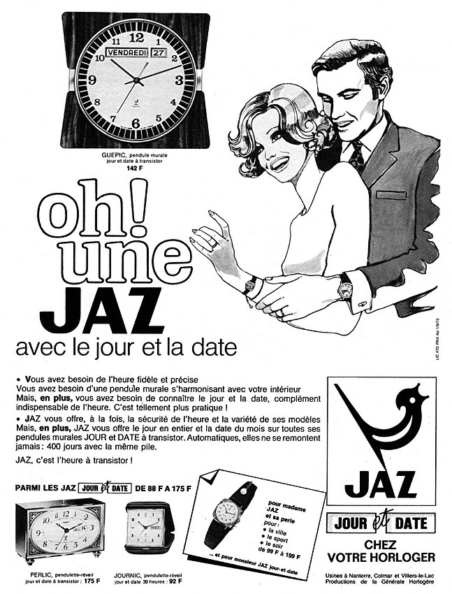 Publicité Jaz 1970