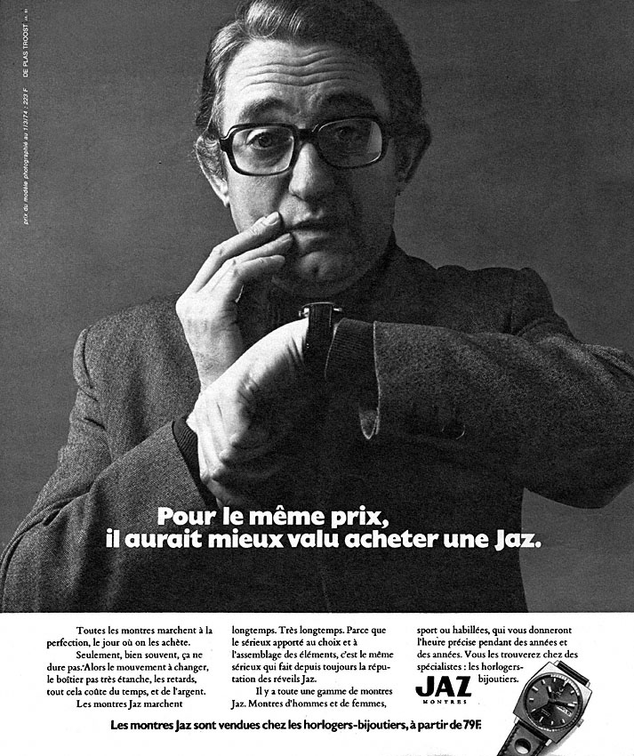 Publicité Jaz 1974