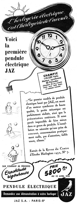 Publicité Jaz 1952