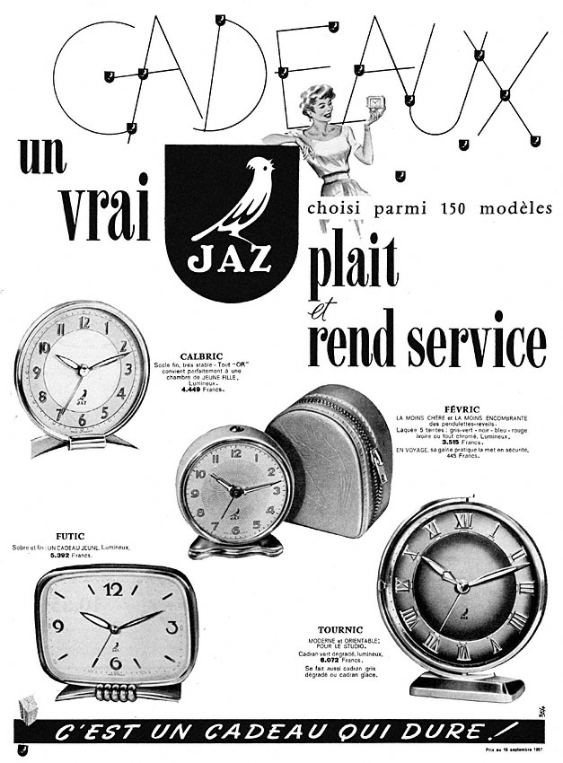 Publicité Jaz 1957