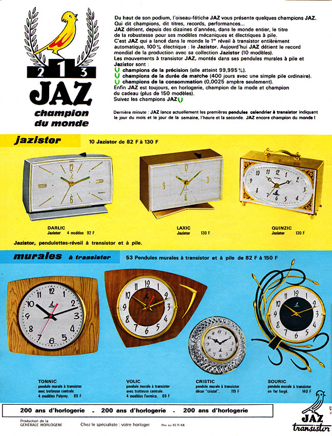 Publicité Jaz 1966
