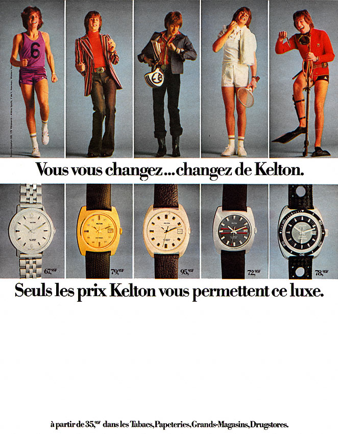 Publicité Kelton 1972