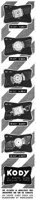 Publicité Kody 1952