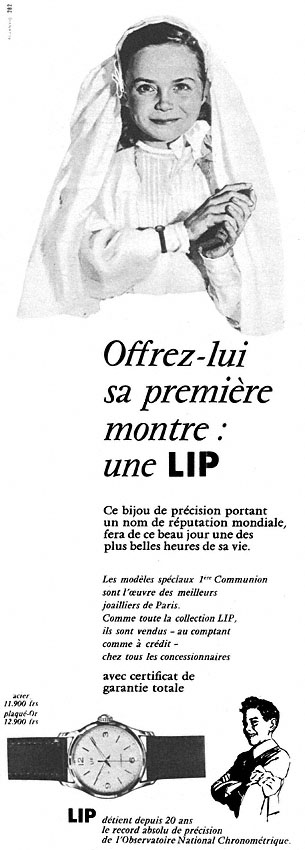 Publicité Lip 1956