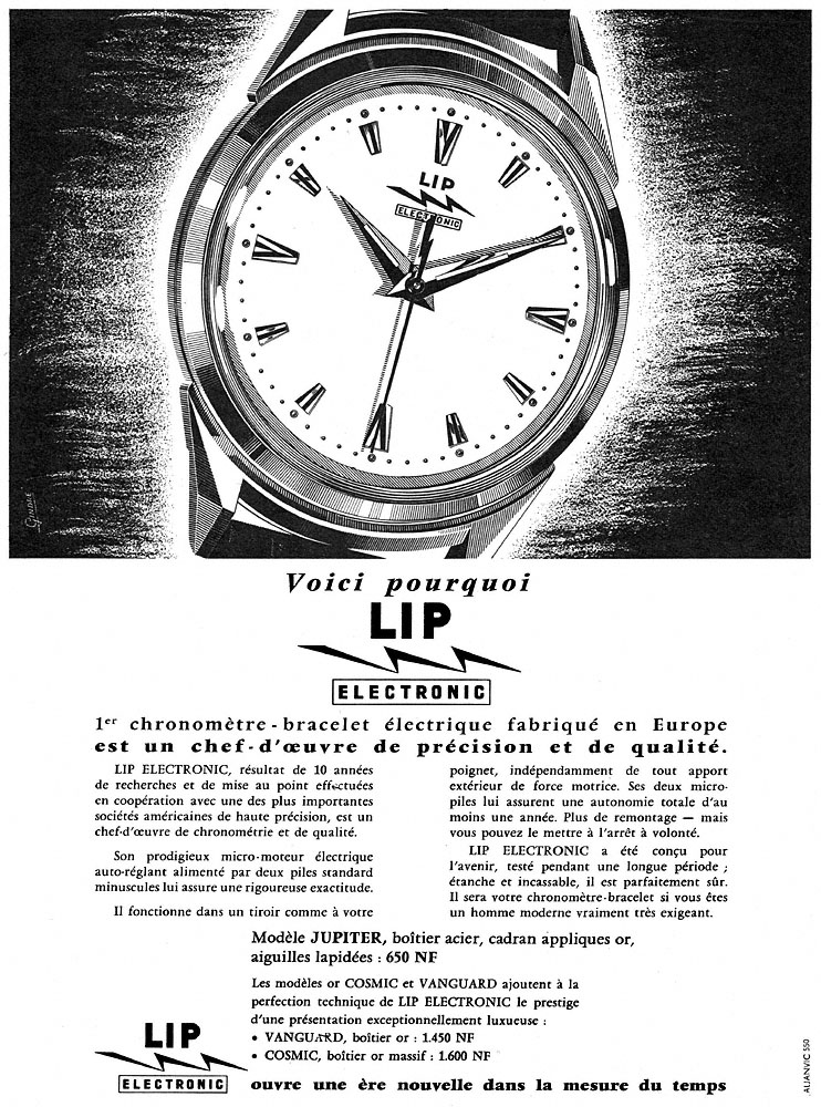 Publicité Lip 1960