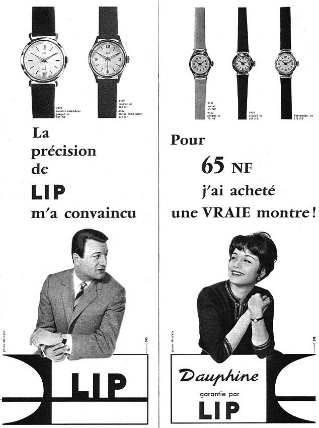 Publicité Lip 1961