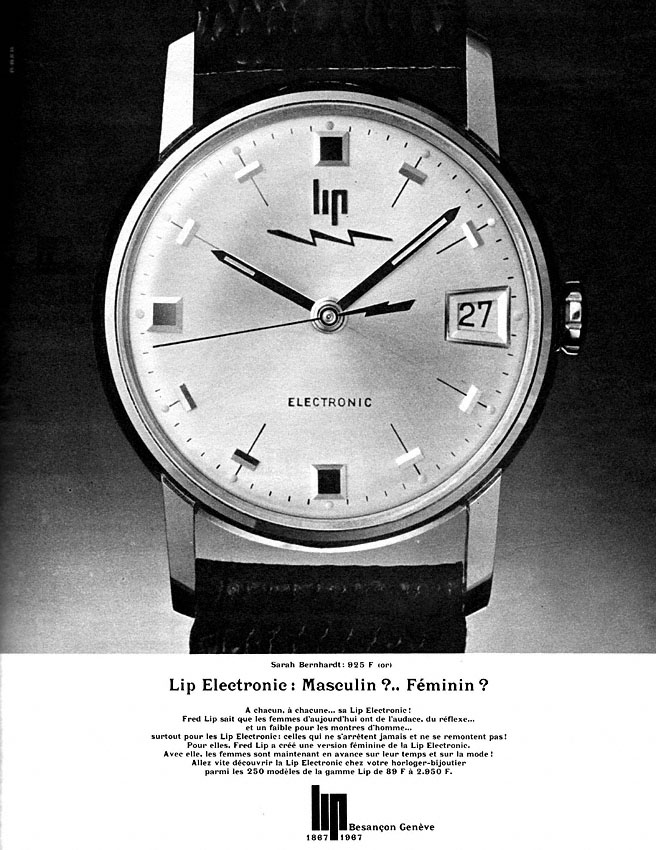 Publicité Lip 1967