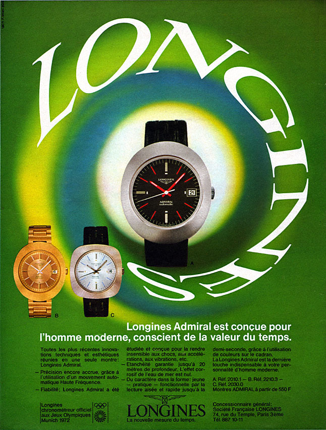 Publicité Longines 1971