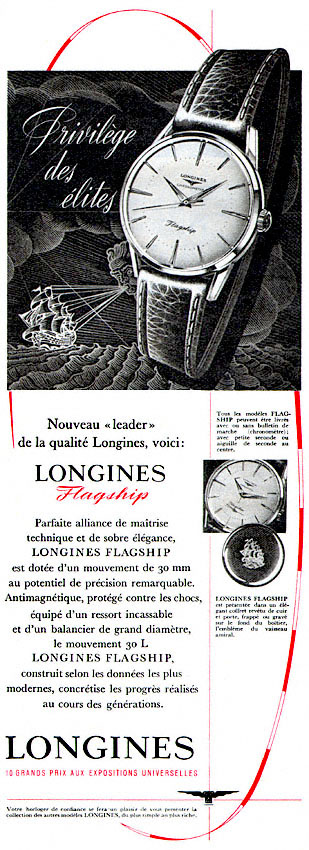 Publicité Longines 1958