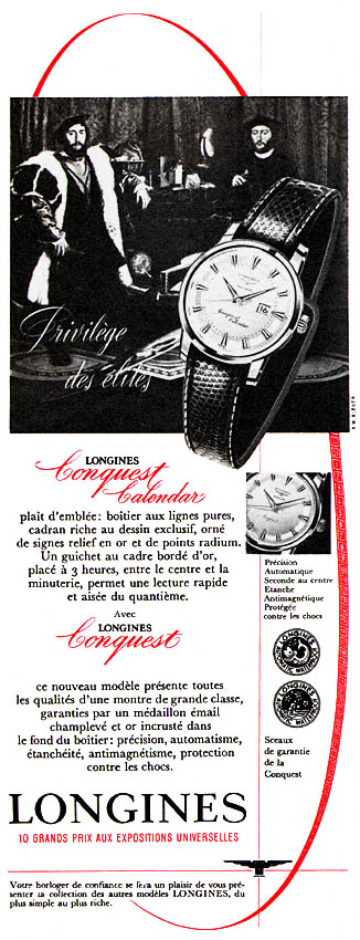 Publicité Longines 1959