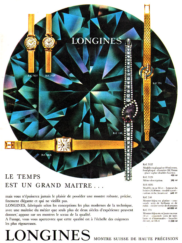 Publicité Longines 1961