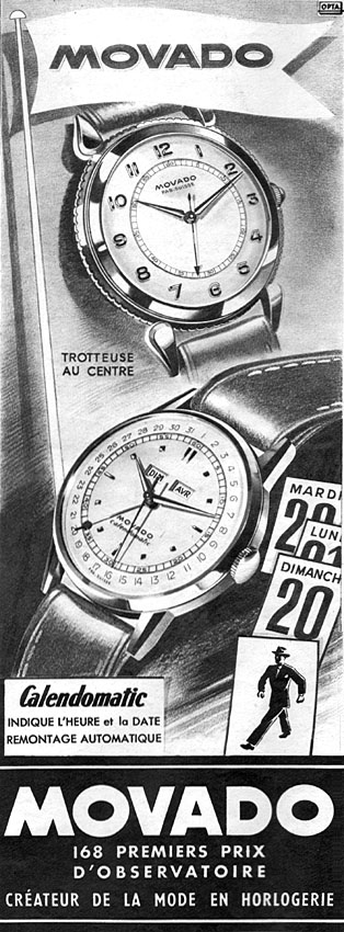 Publicité Movado 1951