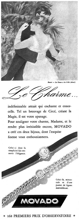 Publicité Movado 1952