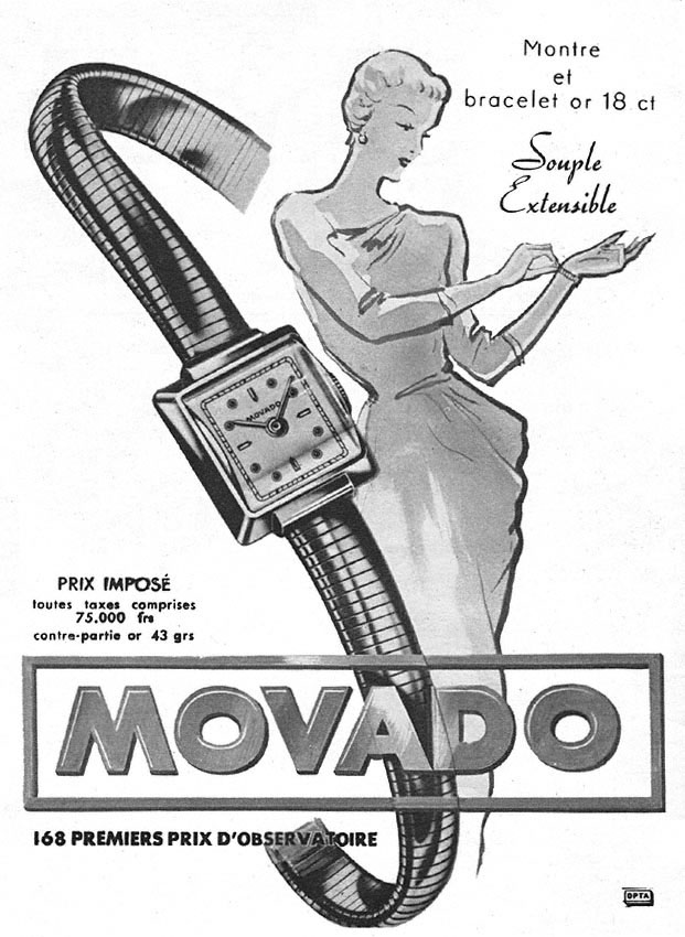 Publicité Movado 1949