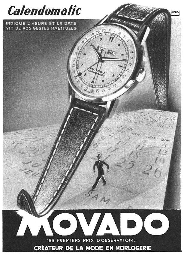 Publicité Movado 1950