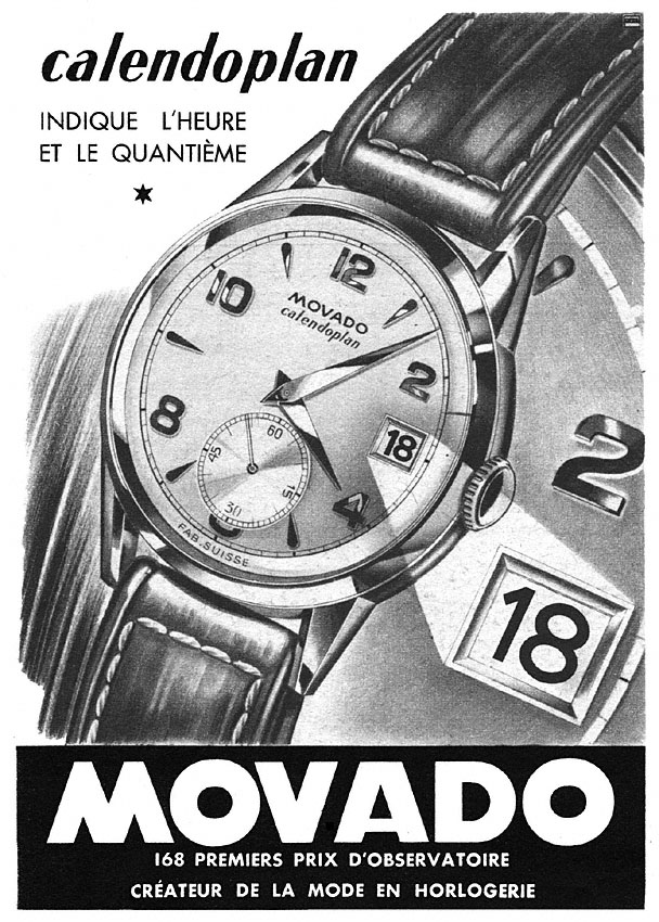 Publicité Movado 1950