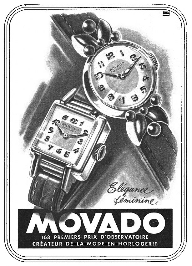 Publicité Movado 1950