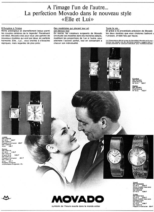Publicité Movado 1965