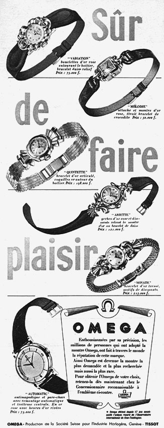 Publicité Omega 1951