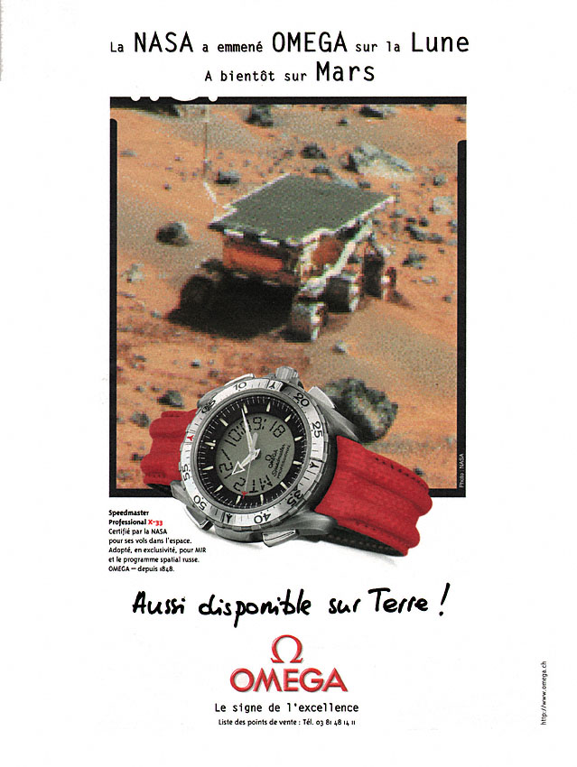 Publicité Omega 1998