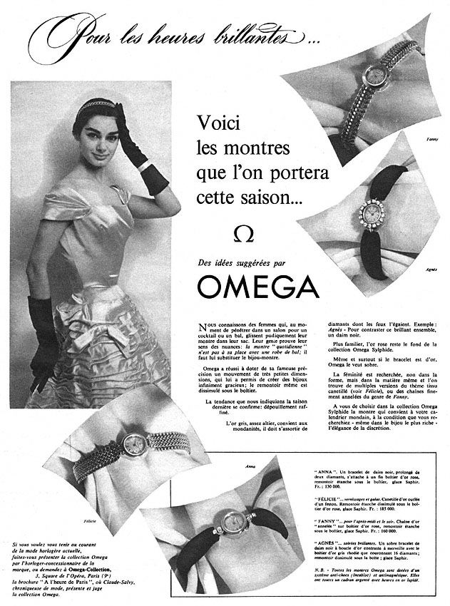 Publicité Omega 1956