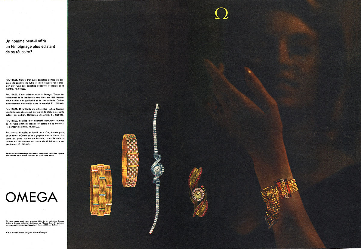 Publicité Omega 1958