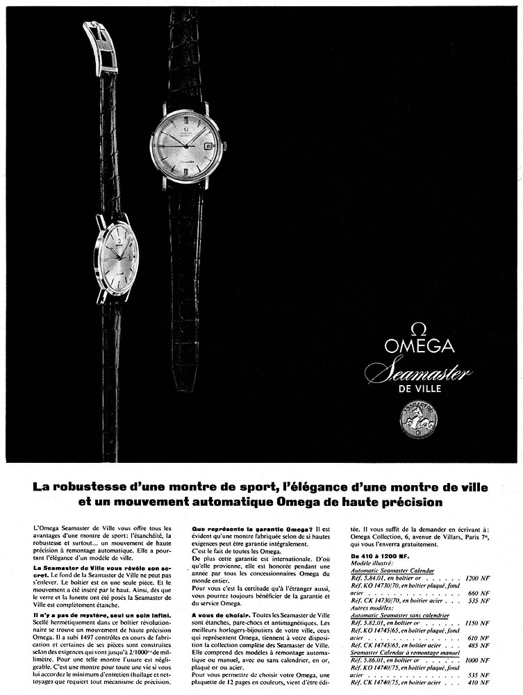Publicité Omega 1961