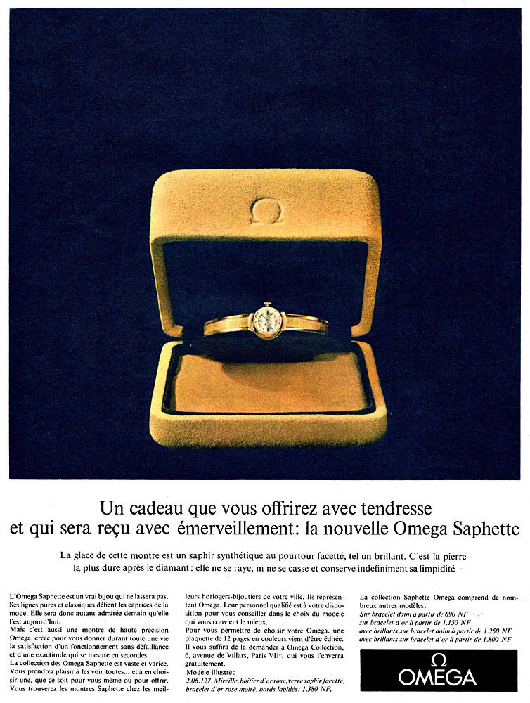 Publicité Omega 1962