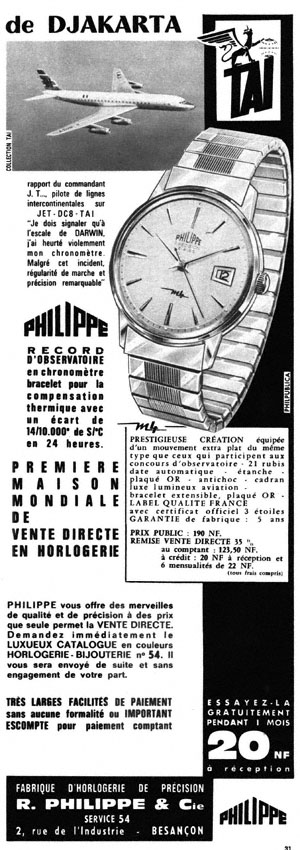 Publicité Philippe 1962