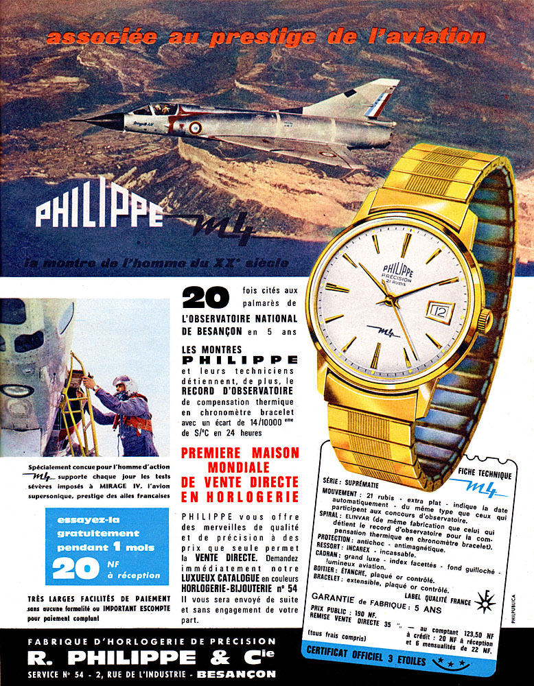 Publicité Philippe 1962
