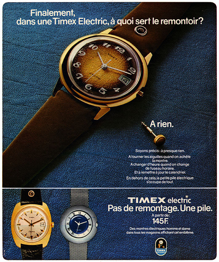 Publicité Timex 1975