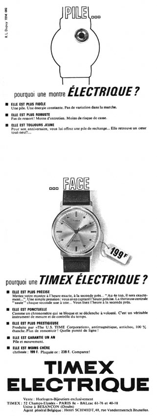 Publicité Timex 1963