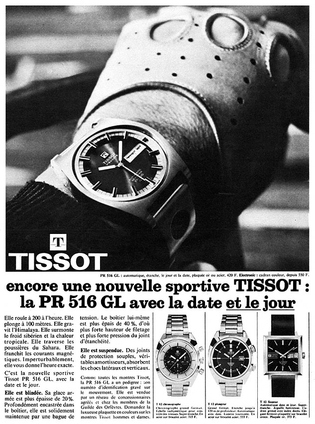 Publicité Tissot 1969
