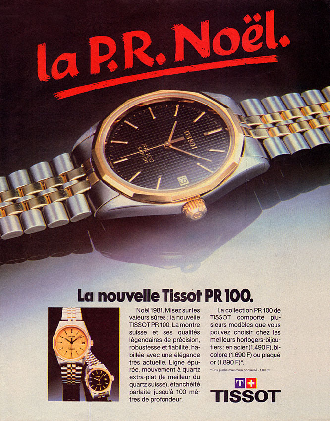 Publicité Tissot 1981