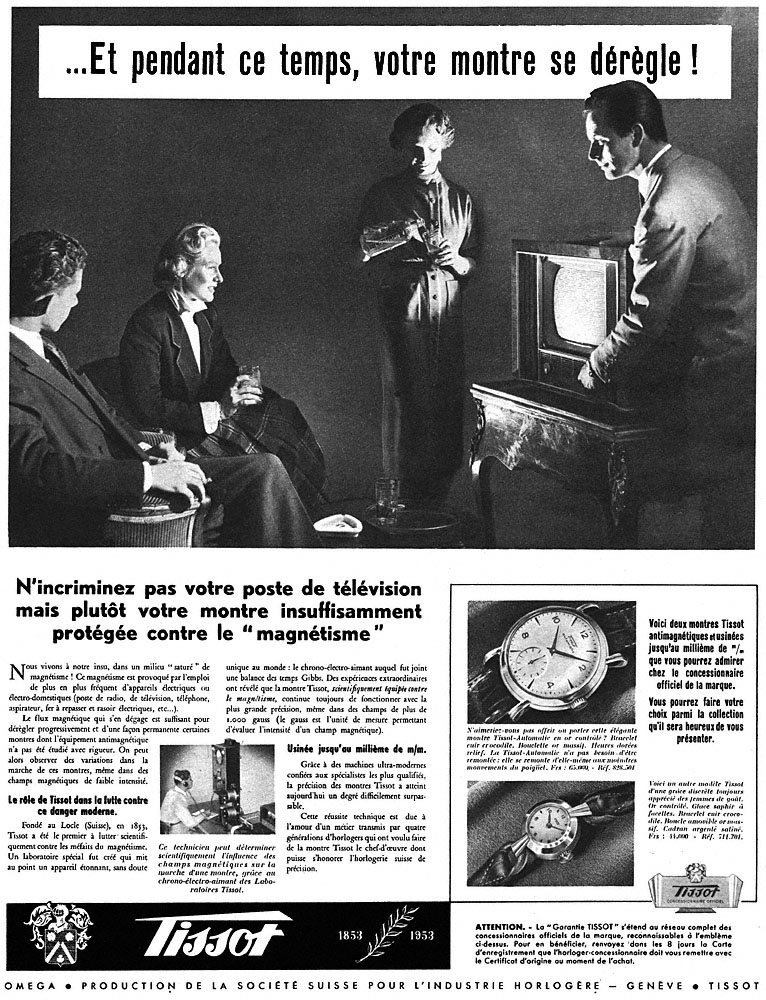 Publicité Tissot 1953