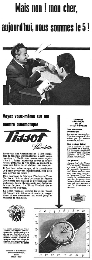 Publicité Tissot 1956