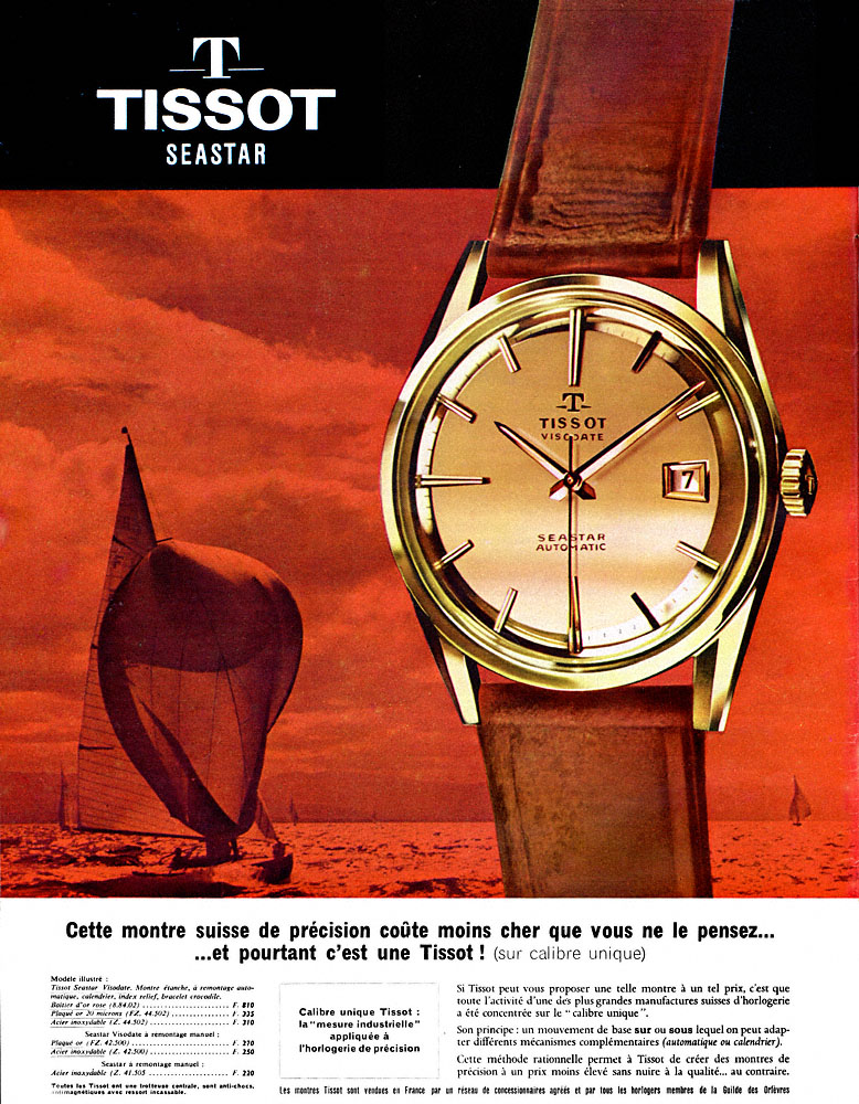 Publicité Tissot 1963