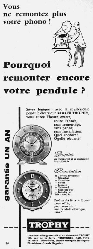 Publicité Trophy 1958