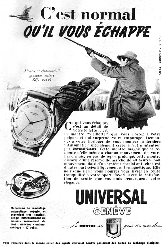 Publicité Universal 1953
