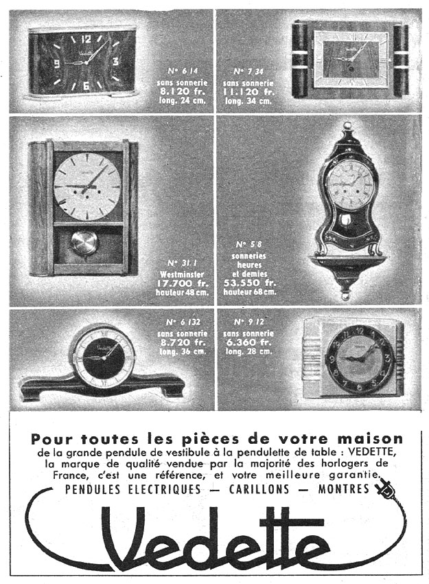 Publicité Vedette 1954