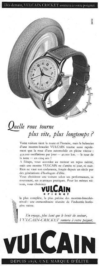 Publicité Vulcain 1952