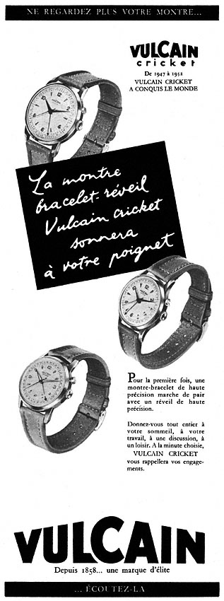 Publicité Vulcain 1952