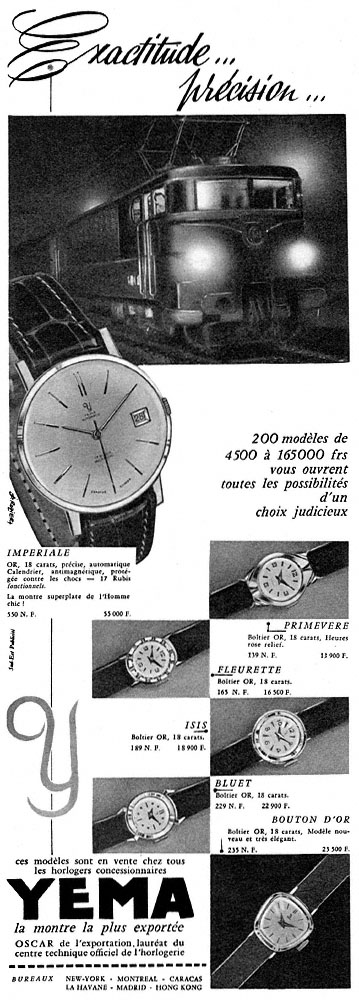 Publicité Yema 1959