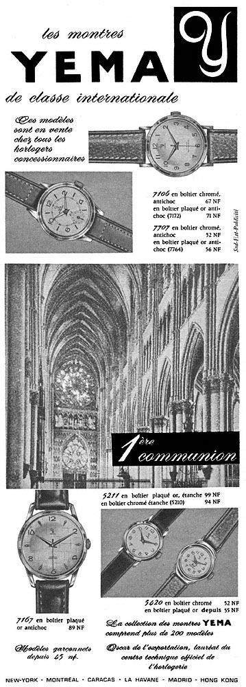 Publicité Yema 1960