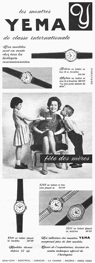 Publicité Yema 1960