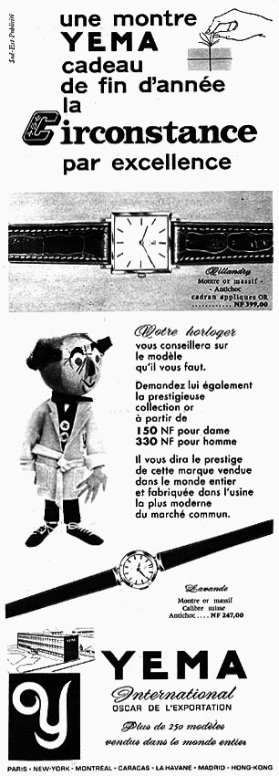 Publicité Yema 1961