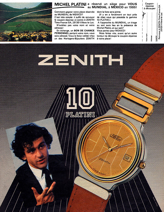 Publicité Zenith 1985